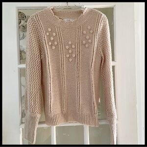 🆕 {E & M} Pom Pom Crew Knit Sweater